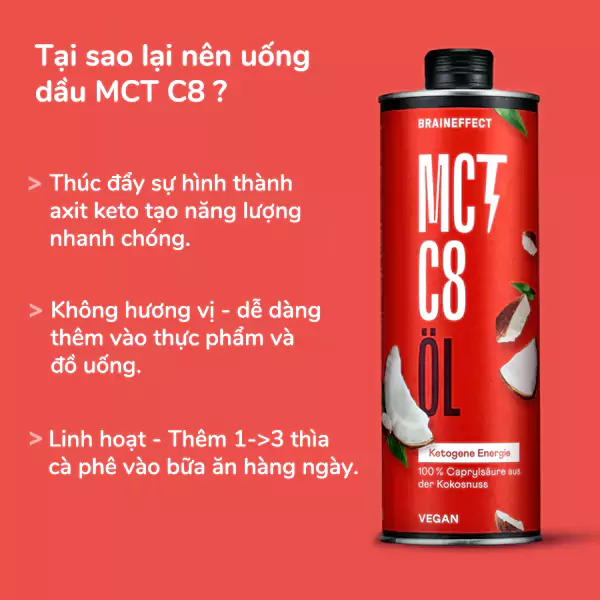 Braineffect MCT C8 Oil - 1L - image 1