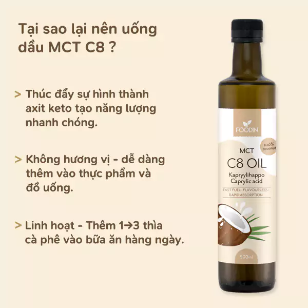 Foodin MCT C8 Oil - 500ml - image 2