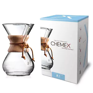 Chemex - 6 Cup, Classic pour over coffee maker - 6 cup, 30 fl ounce (890ml) Capacity, 