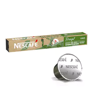 Nescafe Farmers Origins - Brazil, Smooth and full of soul. Intensity: 8, Nescafe Farmers Origin Nespresso Coffee Capsule