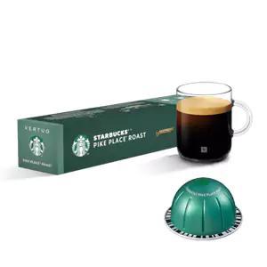 Pikes Place Roast, Smooth with chocolate notes - Intensity: 7, Starbucks Nespresso Vertuo Coffee Capsule