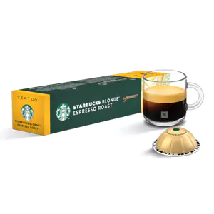 Blonde Espresso Roast, Smooth & sweet notes. Intensity: 6, Starbucks Nespresso Vertuo Coffee Capsule